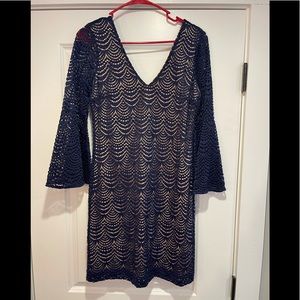 Lily Pulitzer navy lace dress